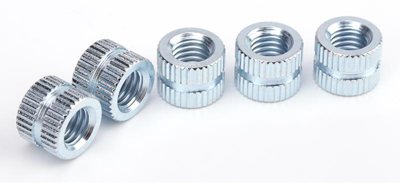 6-32 blue zinc plated knurled nuts
