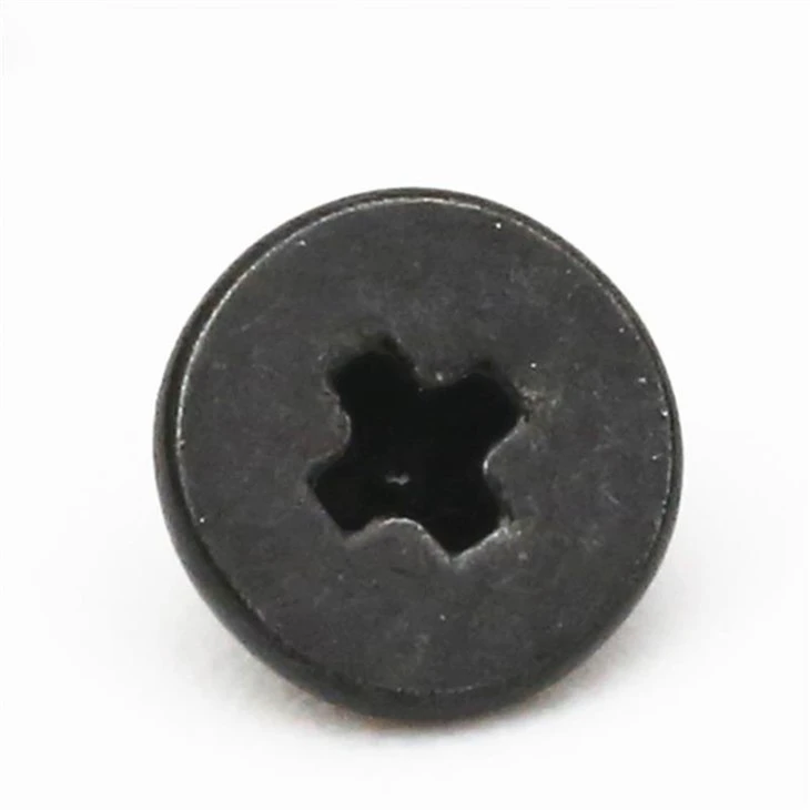 Flat Head Phillips Black Miniature M1 Screw