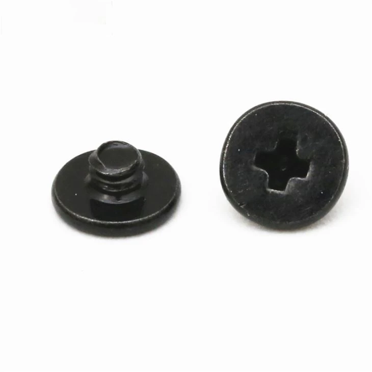 Flat Head Phillips Black Miniature M1 Screw