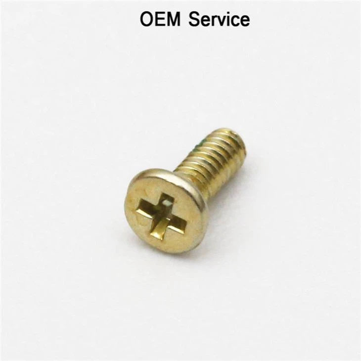 Zinc Yellow Plated Steel M2 Miniature Screw